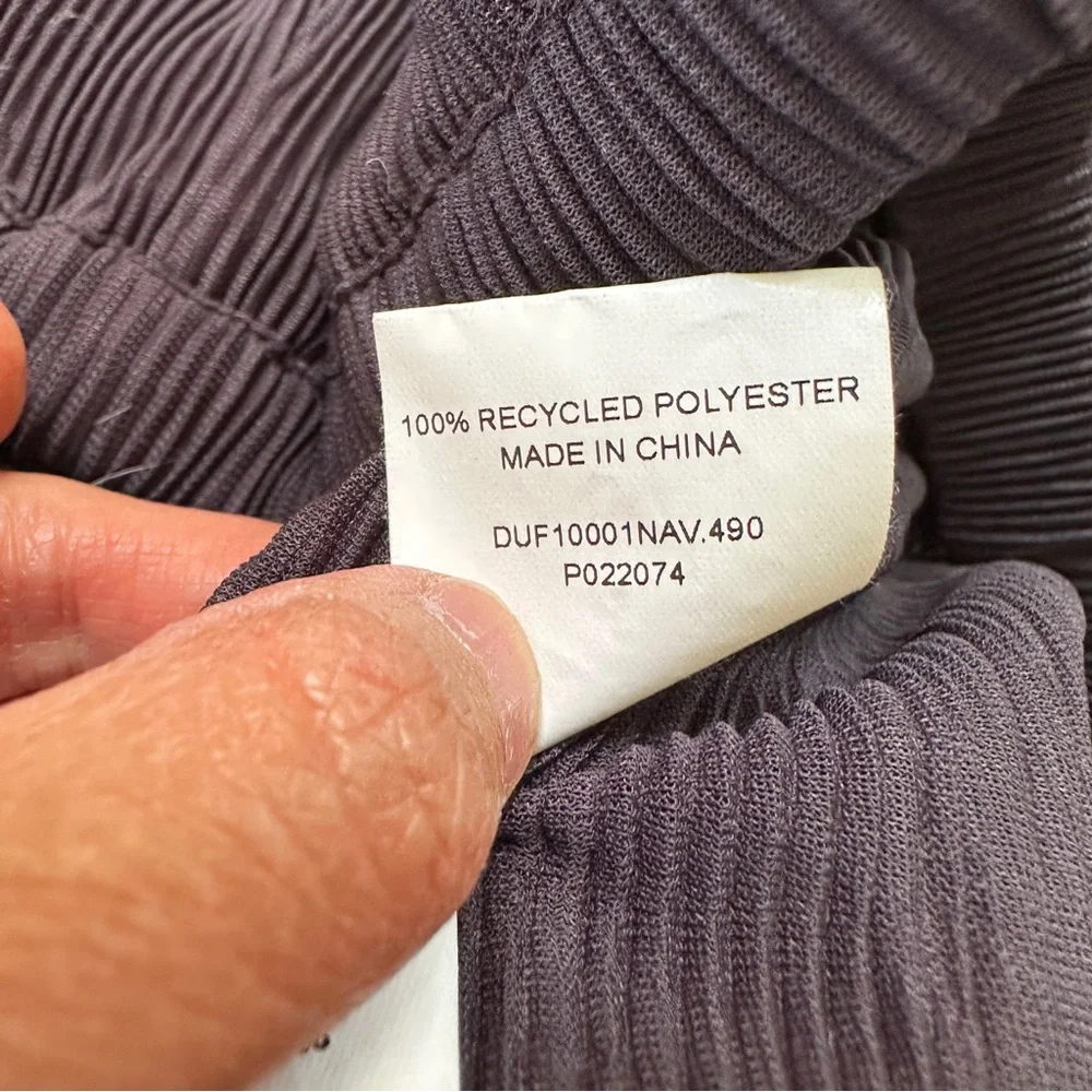 DISSH Porter Ink Plisse Accordion Ribbed Drawstring Flare Pants